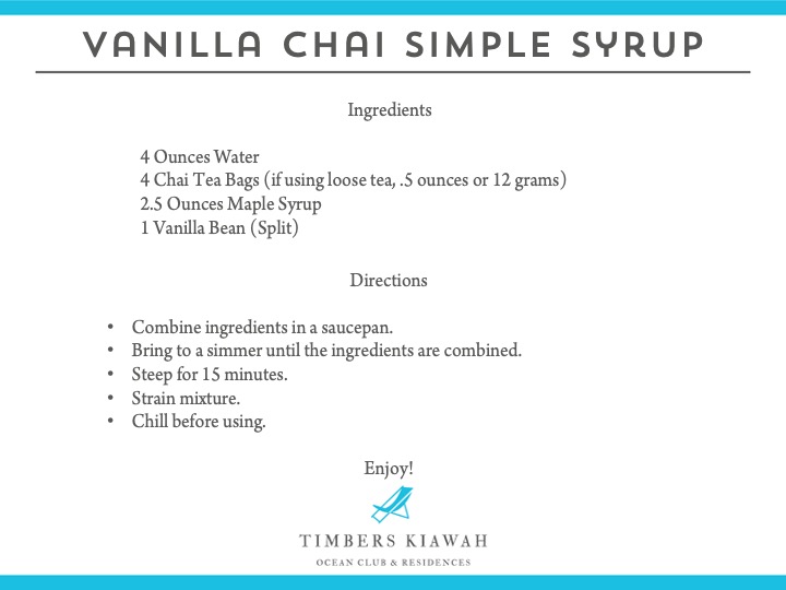 Simple Syrup Recipe for Vanilla Chai Tea